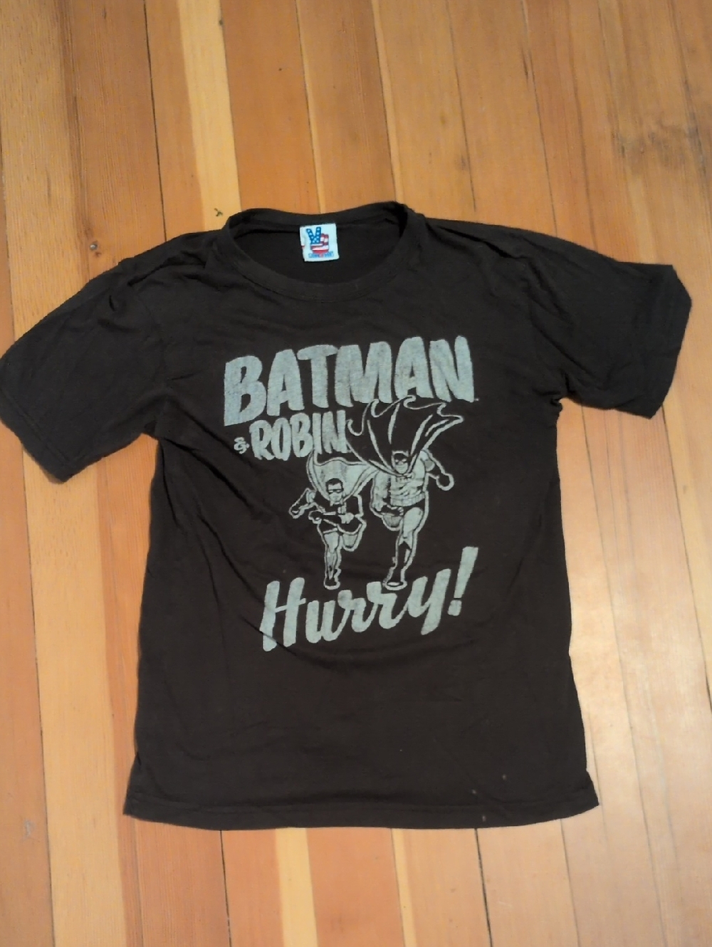 Junk Food Clothing Black Kids Batman & Robin 'Hurry!' Graphic Tee